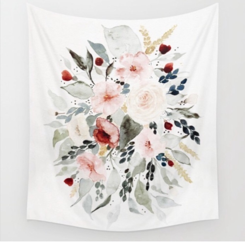 Flower bouquet tapestry